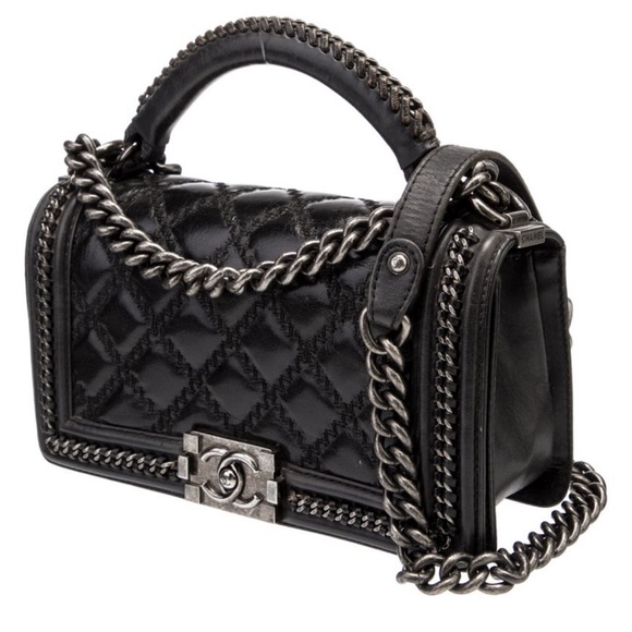 Medium Chanel chain around top handle boy bag - Picture 3 of 6